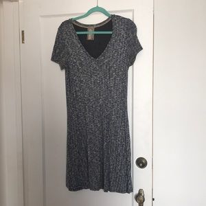 ANTHRO DOLAN Blue Rib V Neck Short Sleeve Dress M